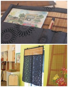 竹製品結合客家碎花 布