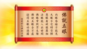 法語解析：佛說五眼的真實義