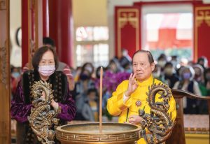 悟覺妙天禪師到慈航觀音禪寺主持新春開運燈點燈法會