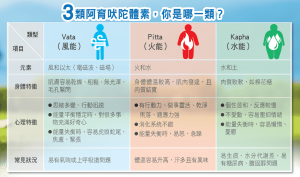 3類阿育吠陀體素，你是哪一型？