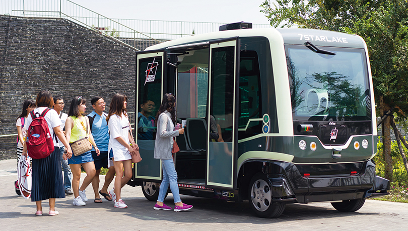 台法合作EZ10　台灣第一輛智慧載具　無人自駕小巴開進台灣囉！