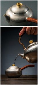 「廣納」銀茶壺