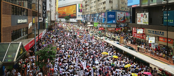 反送中200萬人街頭抗爭遊行