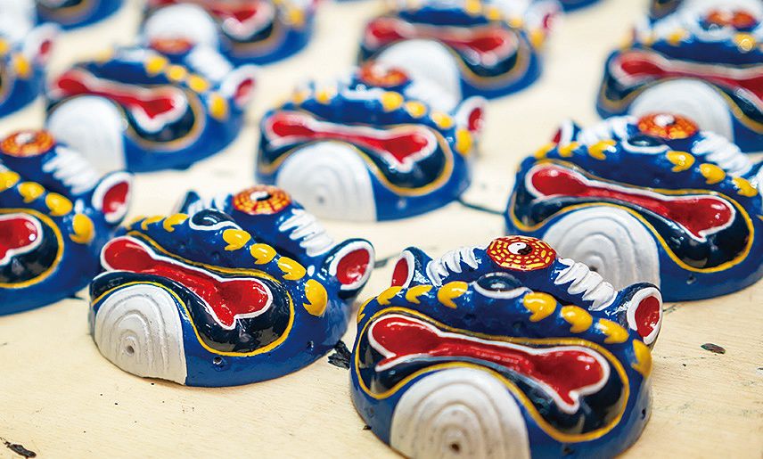 威風八面的獅頭成為小巧玲瓏的文創商品