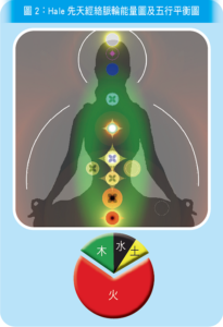 Hale 先天經絡脈輪能量圖及五行平衡圖