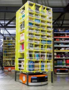 亞馬遜物流中心擁有數千台長得像「掃地機器人」的Kiva