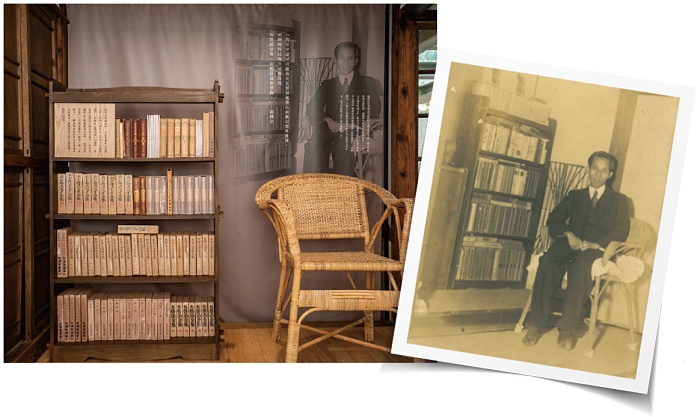 館內一隅精心復刻了當年龍瑛宗房內的家具