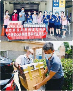 吳旭智協調善心人士捐贈物資