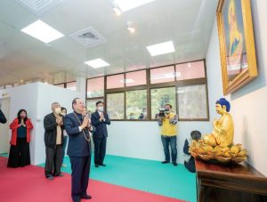 悟覺妙天禪師為全新裝修的23間閉關室開光