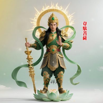 韋馱菩薩　金剛威儀，護法不倦