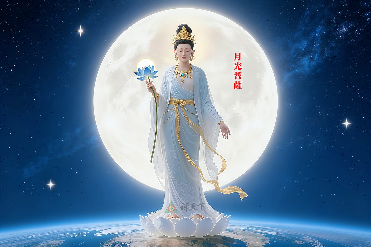 月光菩薩　清淨慈光，照破黑暗