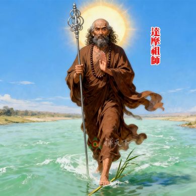 達摩祖師　渡海救迷，傳佛心印