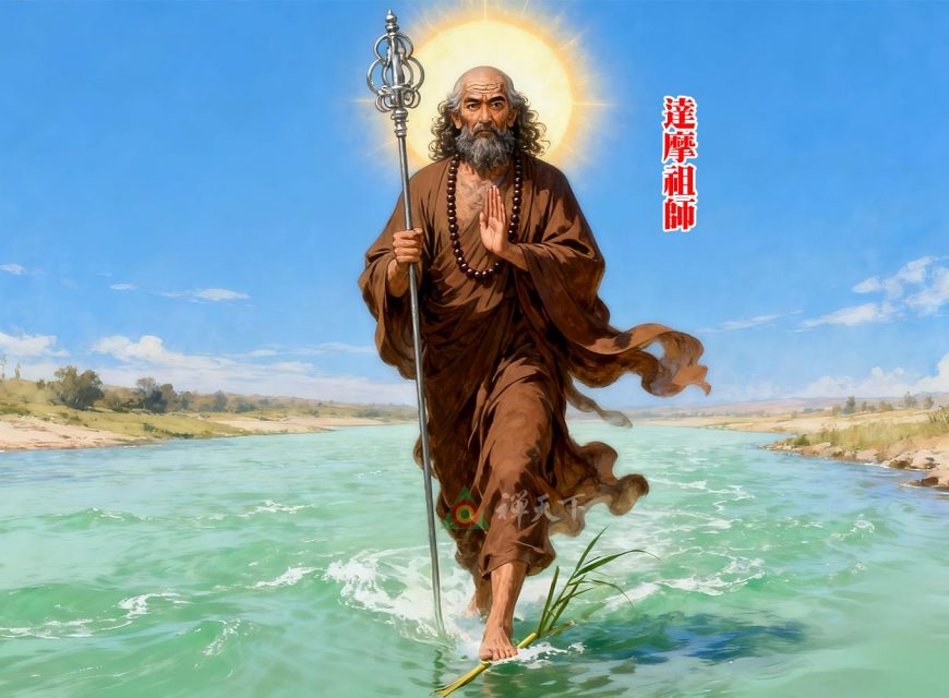 達摩祖師　渡海救迷，傳佛心印