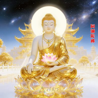 阿彌陀佛　自心清淨，佛土現前