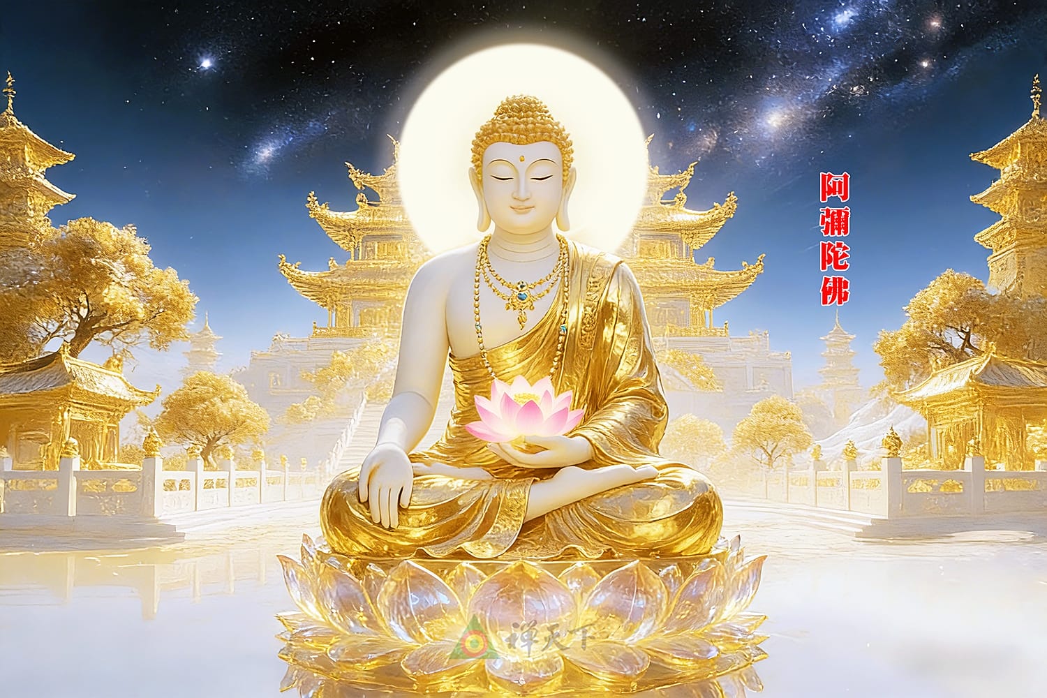 阿彌陀佛　自心清淨，佛土現前